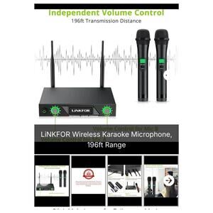 NEW LiNKFOR Wireless Karaoke Microphone System For Parties and Events Clubs BBQs